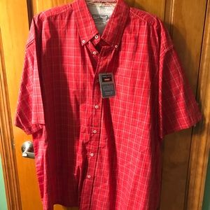 Men’s new xxl red shirt sleeve button up